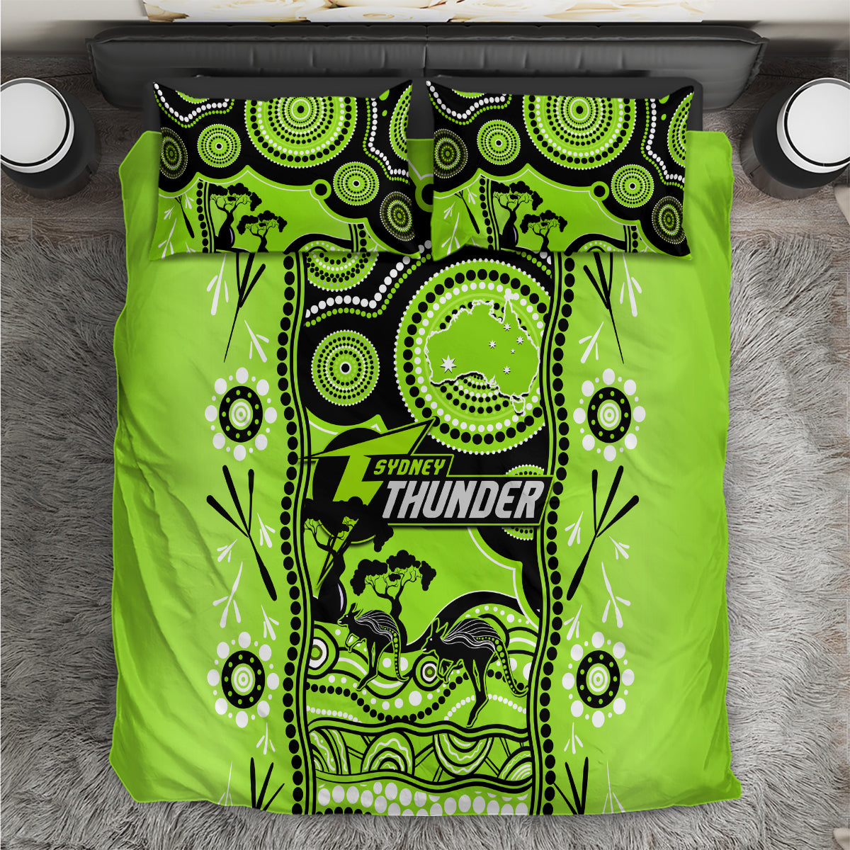 sydney-thunder-cricket-bedding-set-happy-australia-day-aboriginal-art