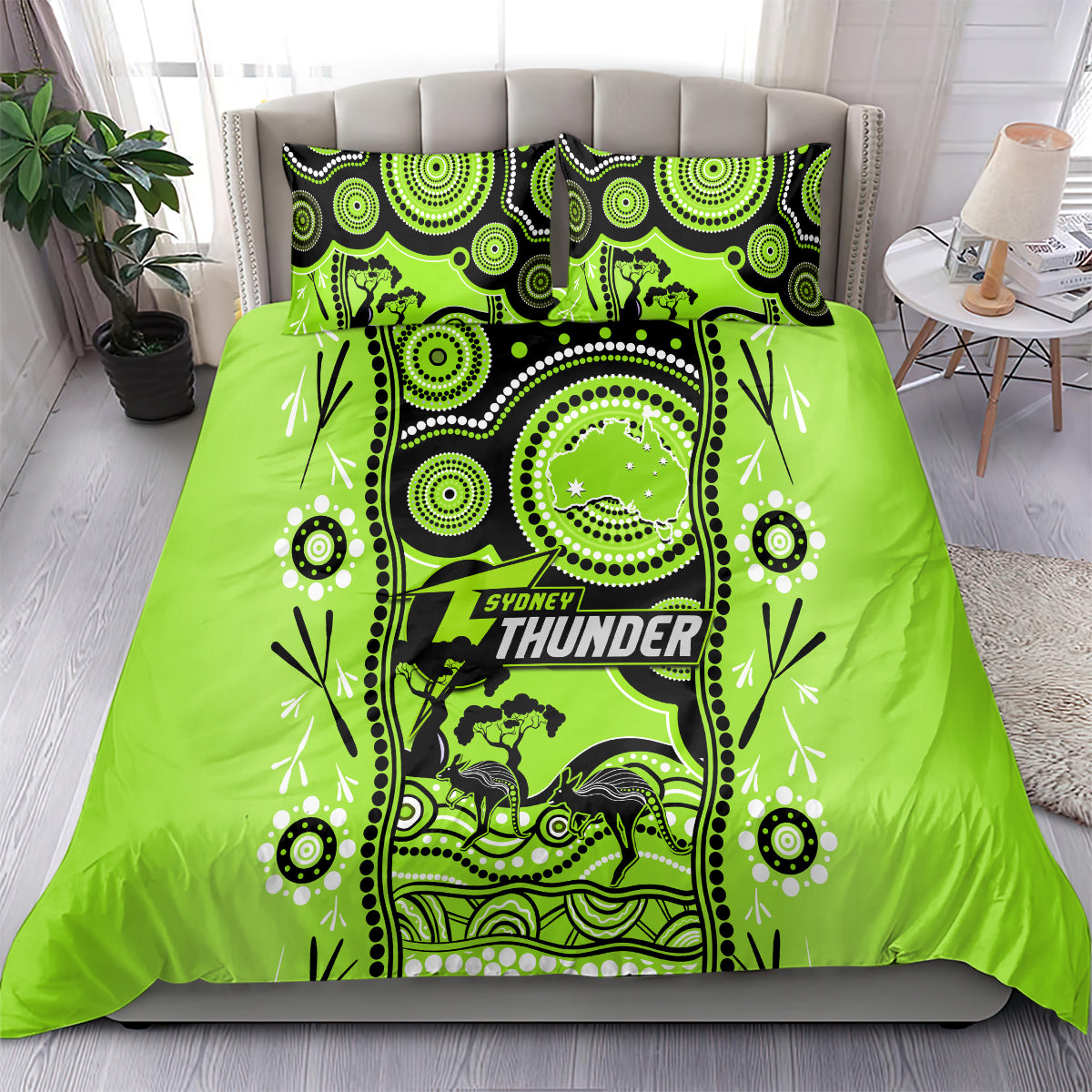 sydney-thunder-cricket-bedding-set-happy-australia-day-aboriginal-art