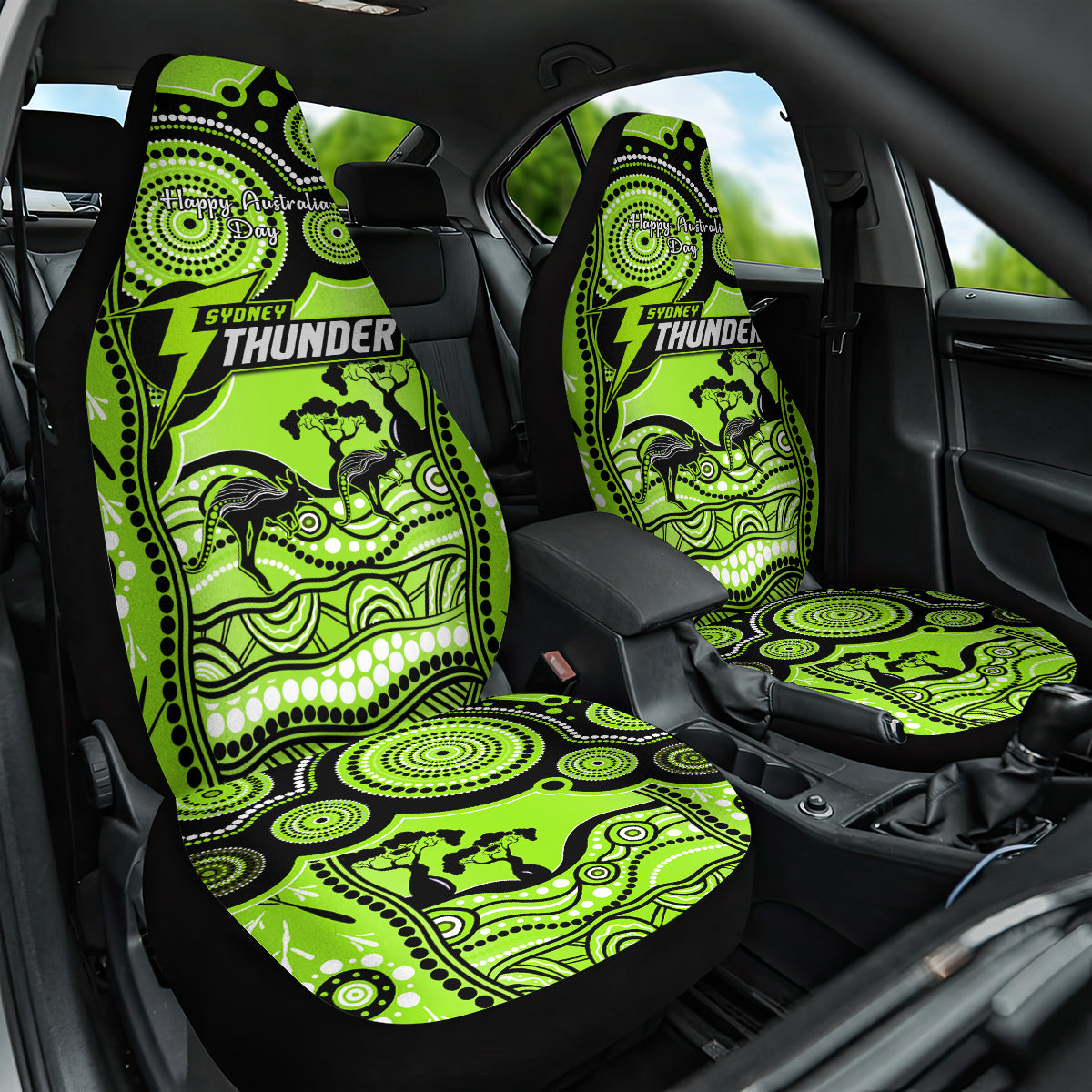 sydney-thunder-cricket-car-seat-cover-happy-australia-day-aboriginal-art
