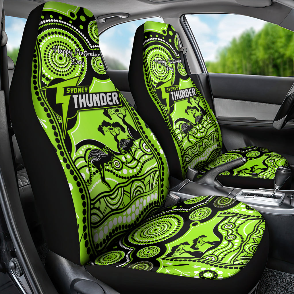 sydney-thunder-cricket-car-seat-cover-happy-australia-day-aboriginal-art