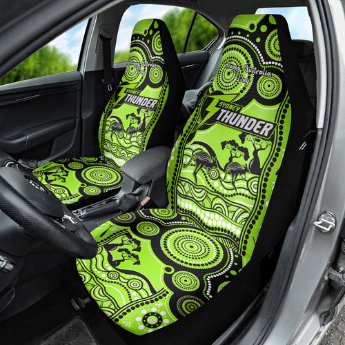 sydney-thunder-cricket-car-seat-cover-happy-australia-day-aboriginal-art