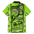 sydney-thunder-cricket-family-matching-off-shoulder-long-sleeve-dress-and-hawaiian-shirt-happy-australia-day-aboriginal-art