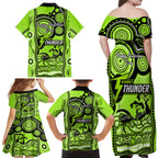sydney-thunder-cricket-family-matching-off-shoulder-maxi-dress-and-hawaiian-shirt-happy-australia-day-aboriginal-art