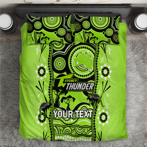custom-sydney-thunder-cricket-bedding-set-happy-australia-day-aboriginal-art