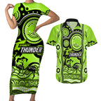 custom-sydney-thunder-cricket-couples-matching-short-sleeve-bodycon-dress-and-hawaiian-shirt-happy-australia-day-aboriginal-art