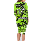 custom-sydney-thunder-cricket-family-matching-long-sleeve-bodycon-dress-and-hawaiian-shirt-happy-australia-day-aboriginal-art