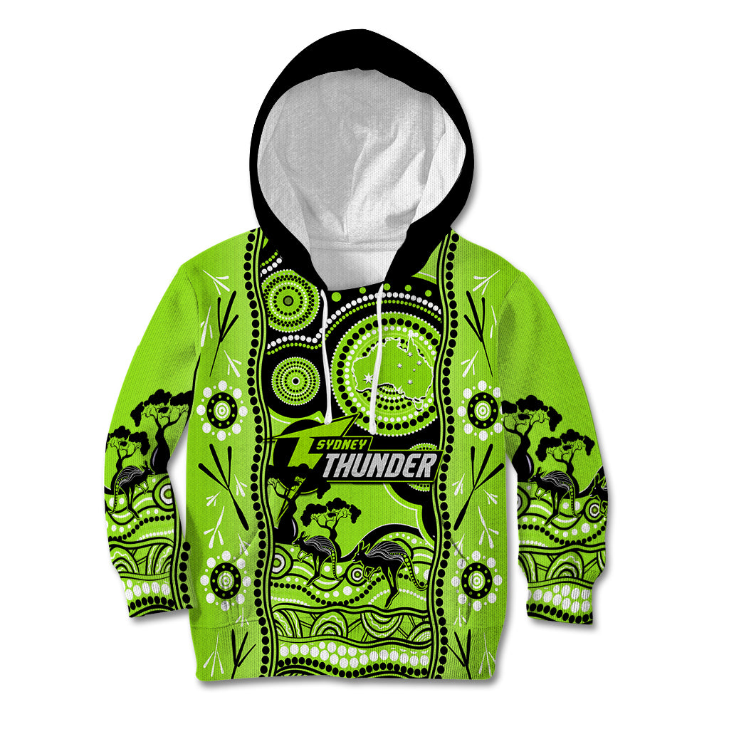custom-sydney-thunder-cricket-kid-hoodie-happy-australia-day-aboriginal-art
