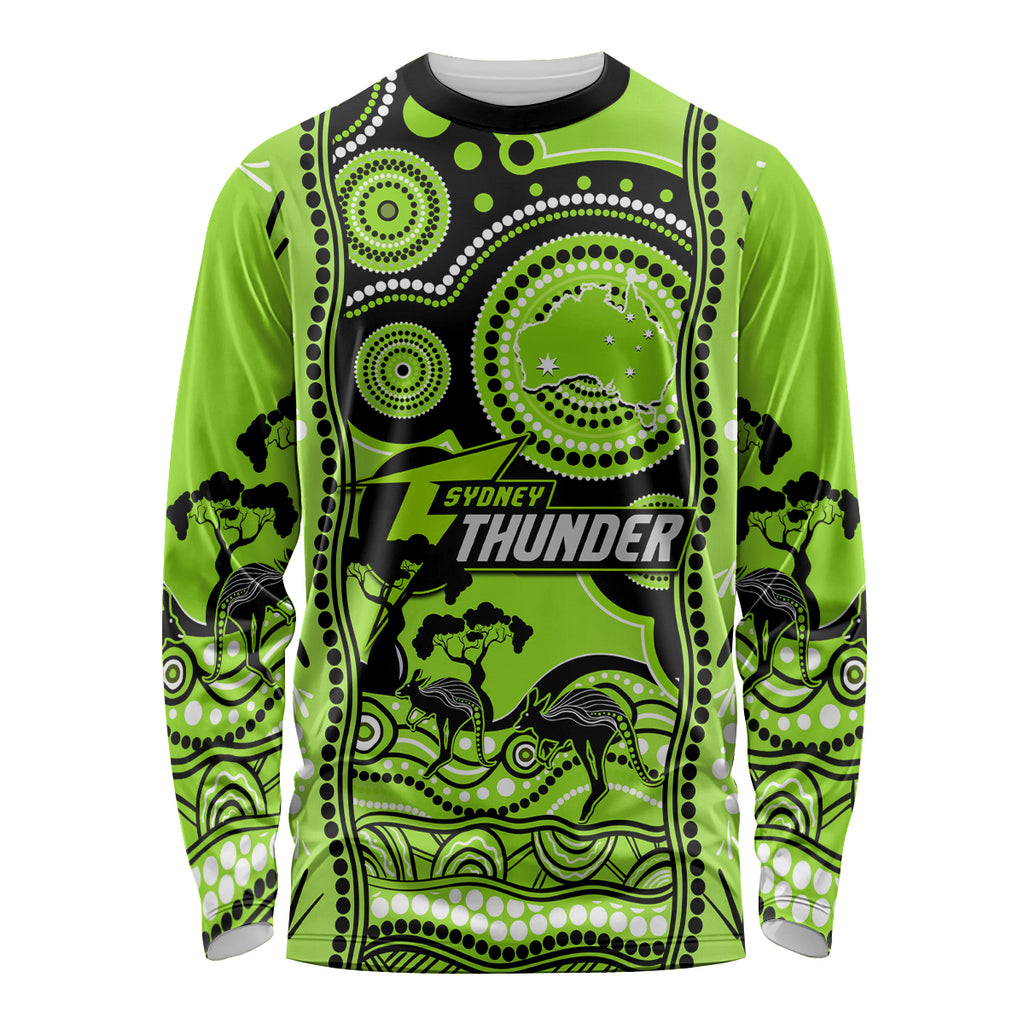 custom-sydney-thunder-cricket-long-sleeve-shirt-happy-australia-day-aboriginal-art
