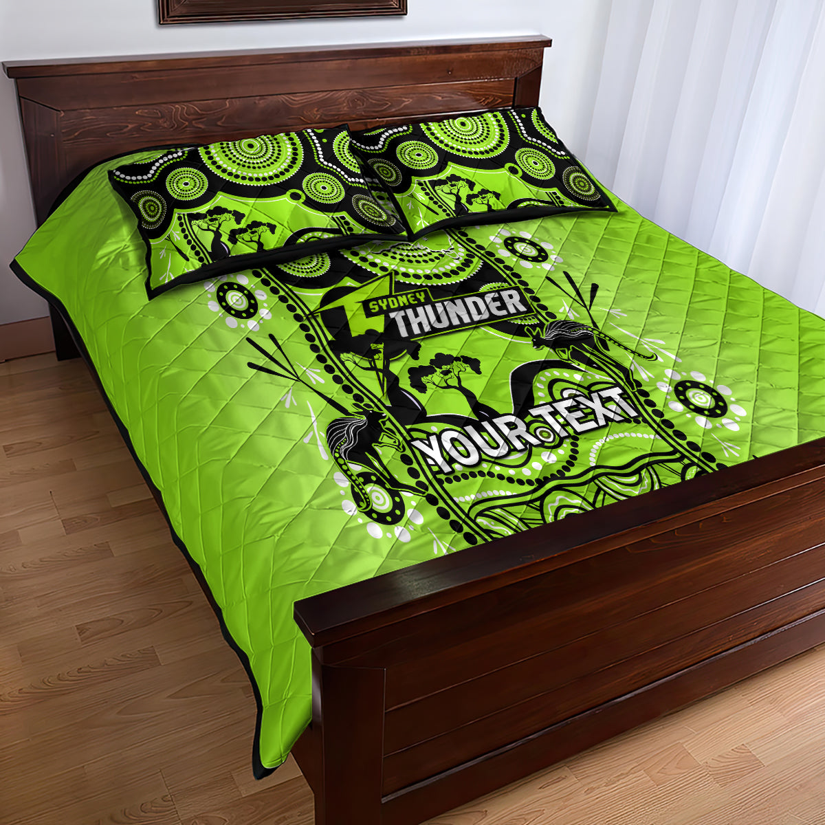 custom-sydney-thunder-cricket-quilt-bed-set-happy-australia-day-aboriginal-art