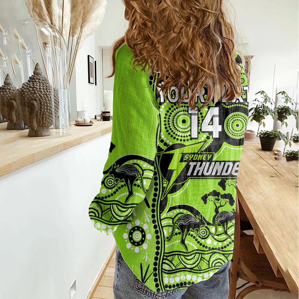 custom-sydney-thunder-cricket-women-casual-shirt-happy-australia-day-aboriginal-art