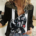 Magpies Football Women Casual Shirt Collingwood 1892 Indigenous Sporty Style LT14
