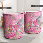 Australia Pink Galah Laundry Basket Rose-breasted Cockatoo Waratah Indigenous Art - Aussie Hoodie