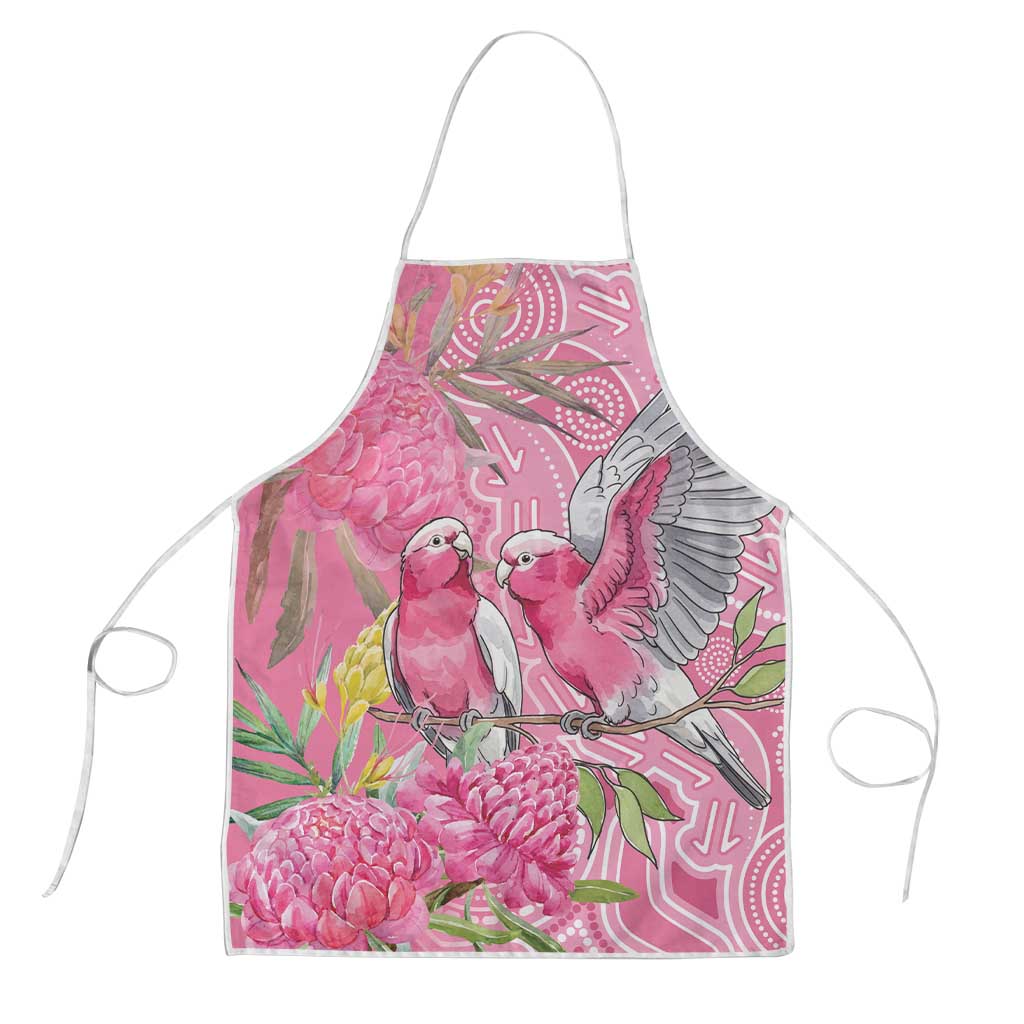 Australia Pink Galah Apron Rose-breasted Cockatoo Waratah Indigenous Art - Aussie Hoodie