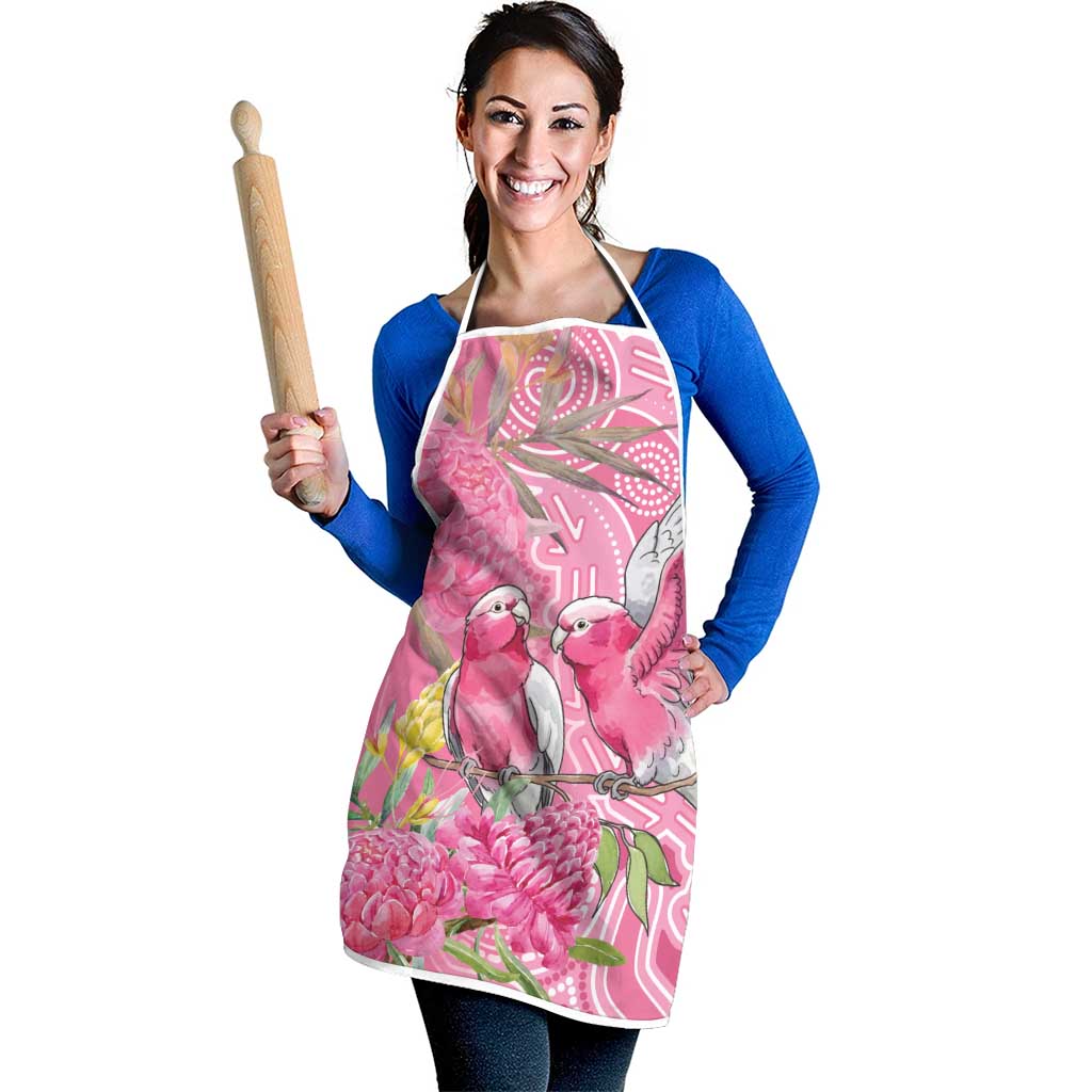 Australia Pink Galah Apron Rose-breasted Cockatoo Waratah Indigenous Art - Aussie Hoodie