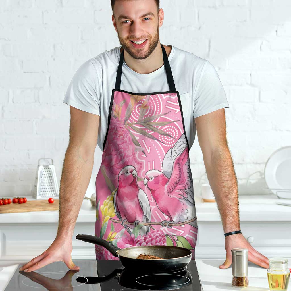 Australia Pink Galah Apron Rose-breasted Cockatoo Waratah Indigenous Art - Aussie Hoodie