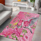 Australia Pink Galah Area Rug Rose-breasted Cockatoo Waratah Indigenous Art - Aussie Hoodie