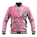 Australia Pink Galah Baseball Jacket Rose-breasted Cockatoo Waratah Indigenous Art - Aussie Hoodie