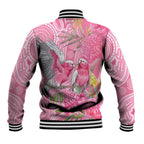 Australia Pink Galah Baseball Jacket Rose-breasted Cockatoo Waratah Indigenous Art - Aussie Hoodie