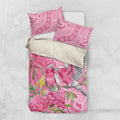 Australia Pink Galah Bedding Set Rose-breasted Cockatoo Waratah Indigenous Art - Aussie Hoodie