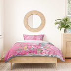 Australia Pink Galah Bedding Set Rose-breasted Cockatoo Waratah Indigenous Art - Aussie Hoodie