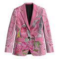 Australia Pink Galah Blazer Rose-breasted Cockatoo Waratah Indigenous Art - Aussie Hoodie