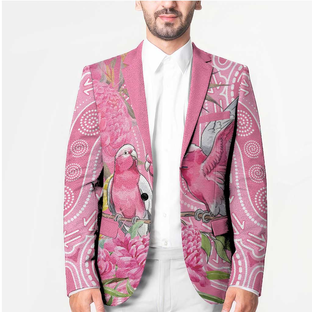Australia Pink Galah Blazer Rose-breasted Cockatoo Waratah Indigenous Art - Aussie Hoodie