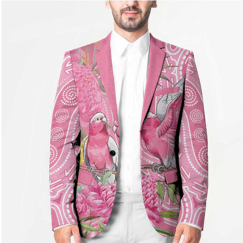 Australia Pink Galah Blazer Rose-breasted Cockatoo Waratah Indigenous Art - Aussie Hoodie