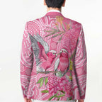 Australia Pink Galah Blazer Rose-breasted Cockatoo Waratah Indigenous Art - Aussie Hoodie