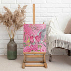 Australia Pink Galah Canvas Wall Art Rose-breasted Cockatoo Waratah Indigenous Art - Aussie Hoodie