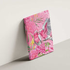 Australia Pink Galah Canvas Wall Art Rose-breasted Cockatoo Waratah Indigenous Art - Aussie Hoodie
