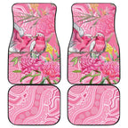 Australia Pink Galah Car Mats Rose-breasted Cockatoo Waratah Indigenous Art - Aussie Hoodie
