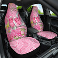 Australia Pink Galah Car Seat Cover Rose-breasted Cockatoo Waratah Indigenous Art - Aussie Hoodie