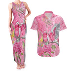 Australia Pink Galah Couples Matching Tank Maxi Dress and Hawaiian Shirt Rose-breasted Cockatoo Waratah Indigenous Art - Aussie Hoodie