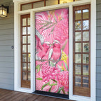 Australia Pink Galah Door Cover Rose-breasted Cockatoo Waratah Indigenous Art - Aussie Hoodie