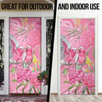 Australia Pink Galah Door Cover Rose-breasted Cockatoo Waratah Indigenous Art - Aussie Hoodie