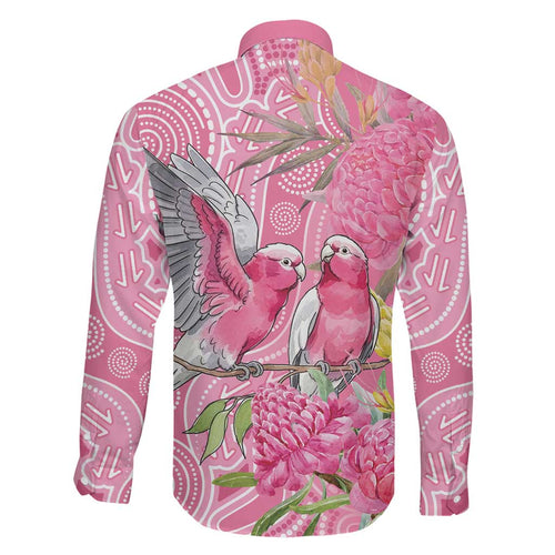 Australia Pink Galah Family Matching Long Sleeve Bodycon Dress and Hawaiian Shirt Rose-breasted Cockatoo Waratah Indigenous Art - Aussie Hoodie