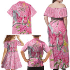Australia Pink Galah Family Matching Off Shoulder Maxi Dress and Hawaiian Shirt Rose-breasted Cockatoo Waratah Indigenous Art - Aussie Hoodie