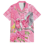 Australia Pink Galah Family Matching Off Shoulder Short Dress and Hawaiian Shirt Rose-breasted Cockatoo Waratah Indigenous Art - Aussie Hoodie