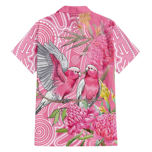 Australia Pink Galah Family Matching Off Shoulder Short Dress and Hawaiian Shirt Rose-breasted Cockatoo Waratah Indigenous Art - Aussie Hoodie