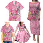 Australia Pink Galah Family Matching Puletasi and Hawaiian Shirt Rose-breasted Cockatoo Waratah Indigenous Art - Aussie Hoodie