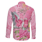 Australia Pink Galah Family Matching Short Sleeve Bodycon Dress and Hawaiian Shirt Rose-breasted Cockatoo Waratah Indigenous Art - Aussie Hoodie