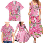 Australia Pink Galah Family Matching Summer Maxi Dress and Hawaiian Shirt Rose-breasted Cockatoo Waratah Indigenous Art - Aussie Hoodie