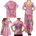 Australia Pink Galah Family Matching Summer Maxi Dress and Hawaiian Shirt Rose-breasted Cockatoo Waratah Indigenous Art - Aussie Hoodie