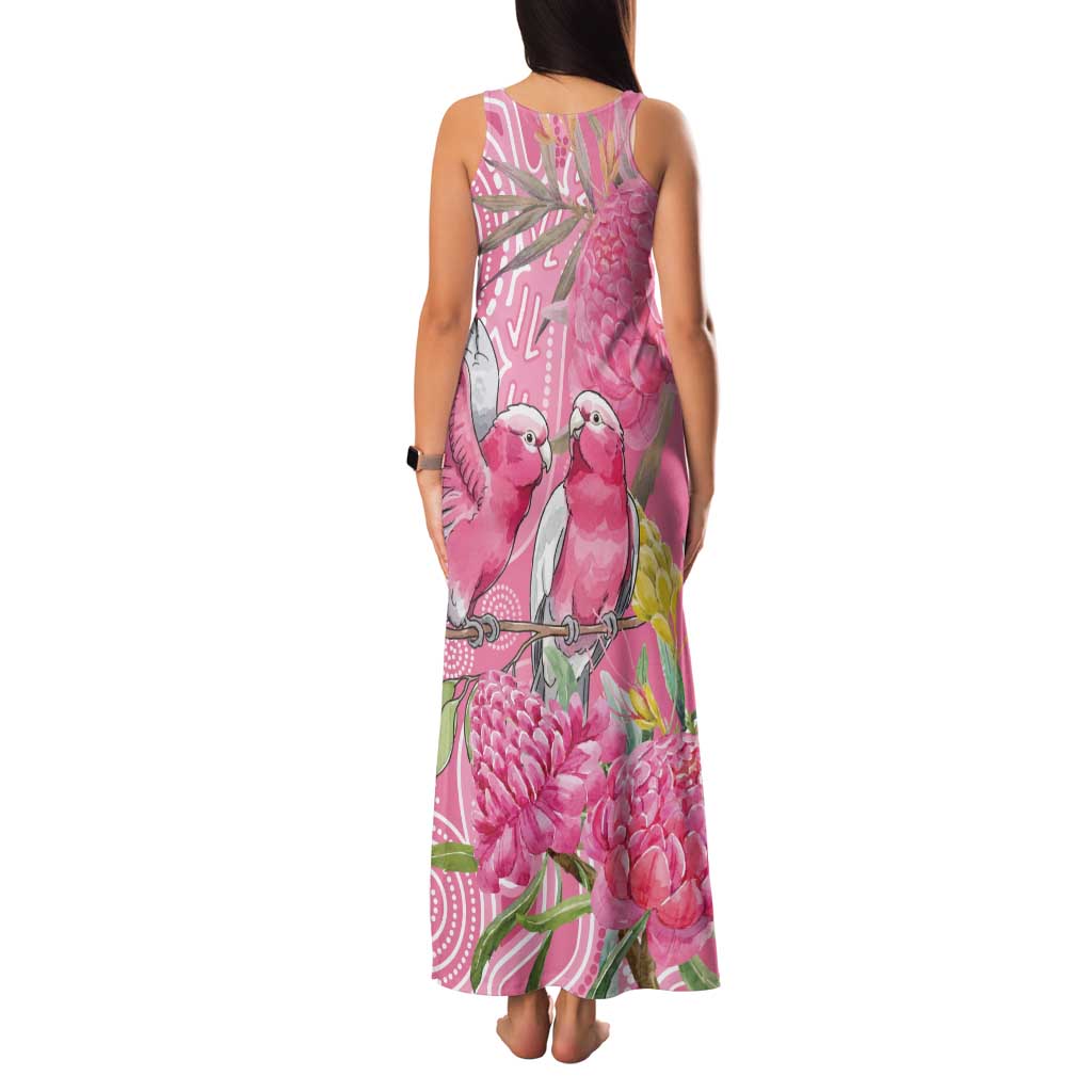 Australia Pink Galah Family Matching Tank Maxi Dress and Hawaiian Shirt Rose-breasted Cockatoo Waratah Indigenous Art - Aussie Hoodie