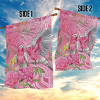 Australia Pink Galah Garden Flag Rose-breasted Cockatoo Waratah Indigenous Art - Aussie Hoodie