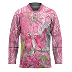 Australia Pink Galah Hockey Jersey Rose-breasted Cockatoo Waratah Indigenous Art - Aussie Hoodie