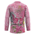 Australia Pink Galah Hockey Jersey Rose-breasted Cockatoo Waratah Indigenous Art - Aussie Hoodie