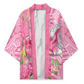Australia Pink Galah Kimono Rose-breasted Cockatoo Waratah Indigenous Art - Aussie Hoodie