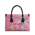 Australia Pink Galah Leather Bag Rose-breasted Cockatoo Waratah Indigenous Art - Aussie Hoodie