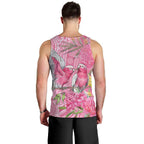 Australia Pink Galah Men Tank Top Rose-breasted Cockatoo Waratah Indigenous Art - Aussie Hoodie